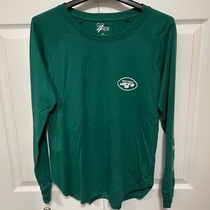 G-III Official NFL New York Jets Green Women's Long Sleeve Tee | Size M